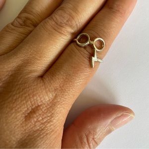 Harry Potter Ring Lighting Bolt and Glasses.